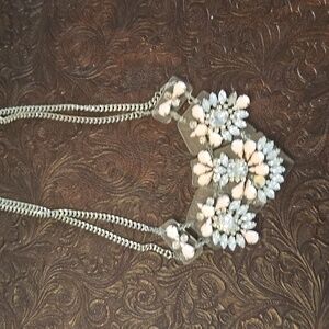 Pink costume necklace